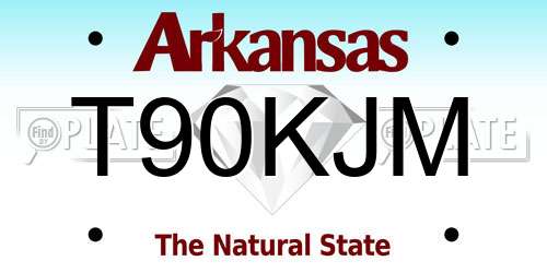 T90KJM Arkansas License Plate