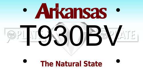 T930BV Arkansas License Plate