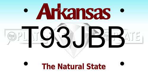 T93JBB Arkansas License Plate