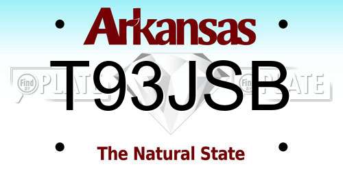 T93JSB Arkansas License Plate