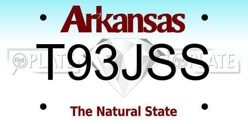 T93JSS Arkansas License Plate