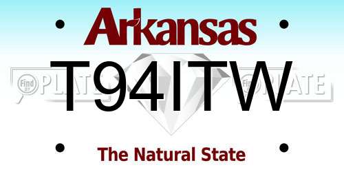 T94ITW Arkansas License Plate