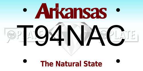 T94NAC Arkansas License Plate