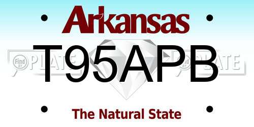 T95APB Arkansas License Plate