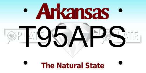 T95APS Arkansas License Plate