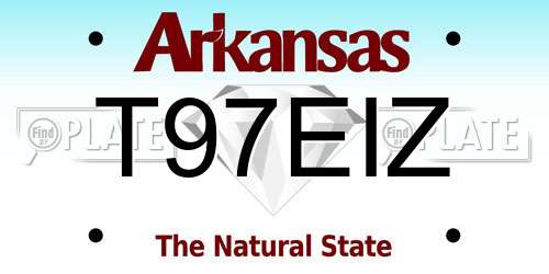 T97EIZ Arkansas License Plate