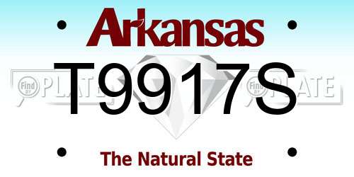 T9917S Arkansas License Plate