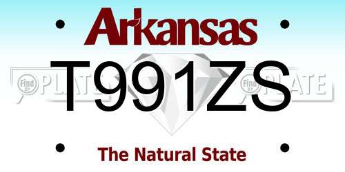 T991ZS Arkansas License Plate