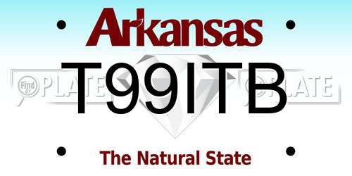 T99ITB Arkansas License Plate