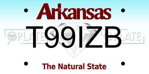 T99IZB Arkansas License Plate