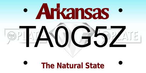 TA0G5Z Arkansas License Plate