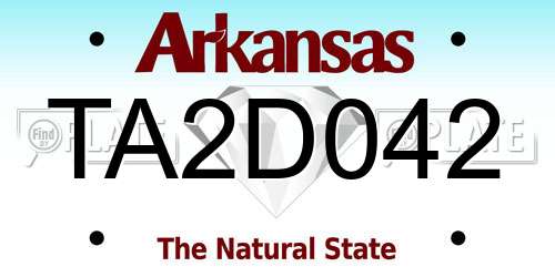 TA2D042 Arkansas License Plate
