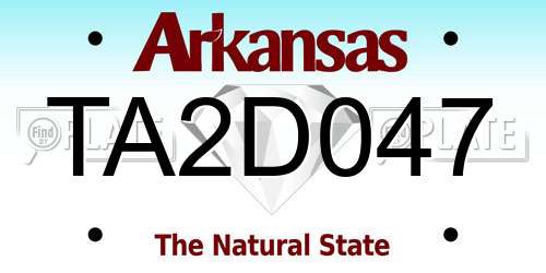 TA2D047 Arkansas License Plate
