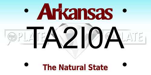 TA2I0A Arkansas License Plate