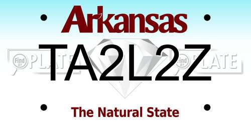 TA2L2Z Arkansas License Plate