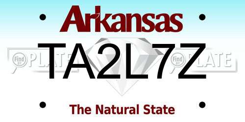 TA2L7Z Arkansas License Plate