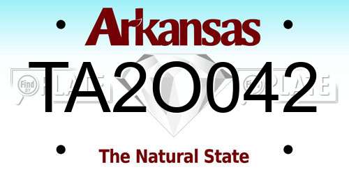TA2O042 Arkansas License Plate