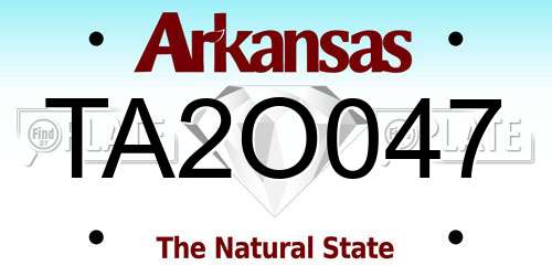TA2O047 Arkansas License Plate