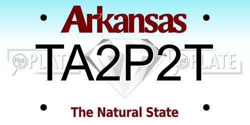 TA2P2T Arkansas License Plate