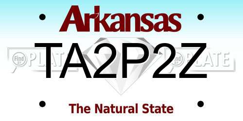 TA2P2Z Arkansas License Plate