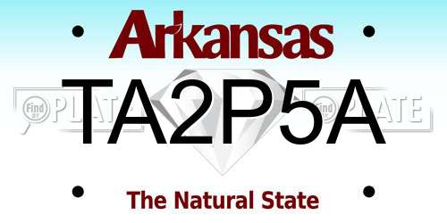 TA2P5A Arkansas License Plate