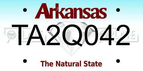TA2Q042 Arkansas License Plate