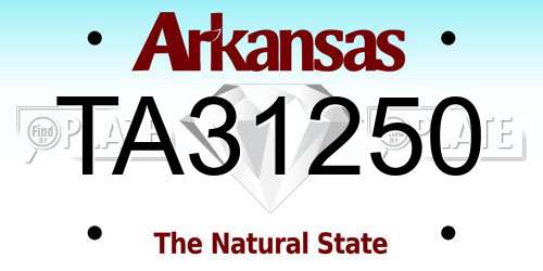 TA31250 Arkansas License Plate