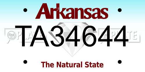 TA34644 Arkansas License Plate