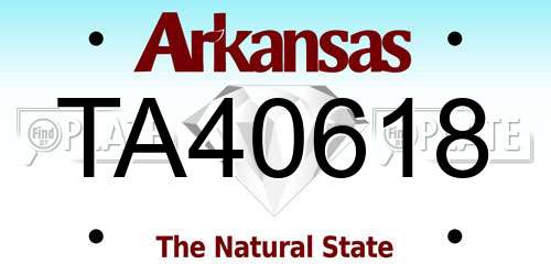 TA40618 Arkansas License Plate