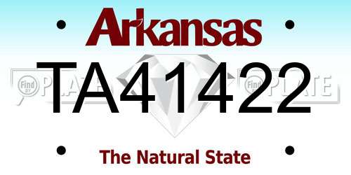 TA41422 Arkansas License Plate