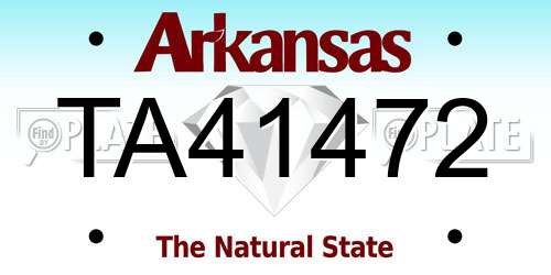 TA41472 Arkansas License Plate