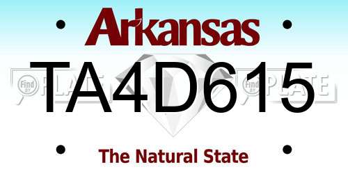 TA4D615 Arkansas License Plate