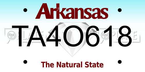 TA4O618 Arkansas License Plate
