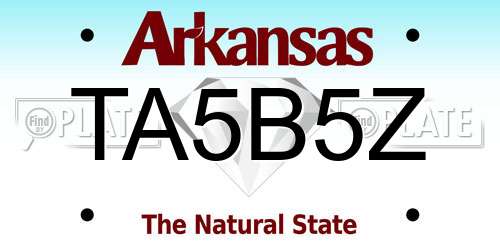 TA5B5Z Arkansas License Plate