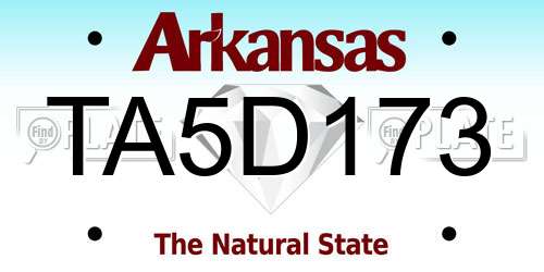 TA5D173 Arkansas License Plate