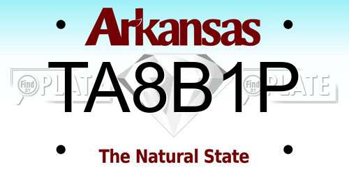 TA8B1P Arkansas License Plate