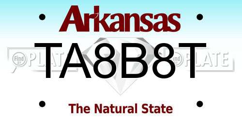 TA8B8T Arkansas License Plate