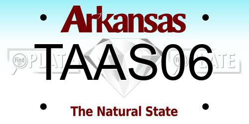 TAAS06 Arkansas License Plate