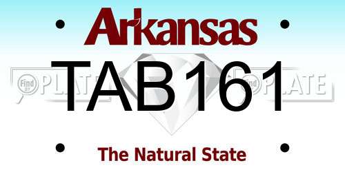 TAB161 Arkansas License Plate