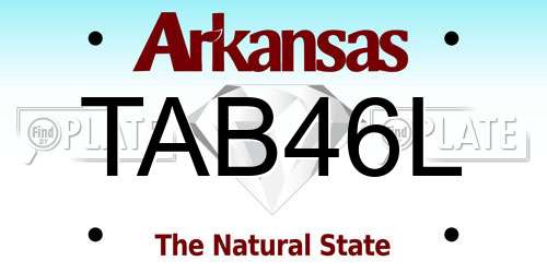 TAB46L Arkansas License Plate