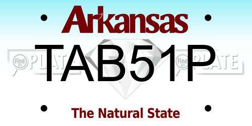 TAB51P Arkansas License Plate