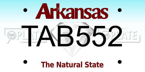 TAB552 Arkansas License Plate