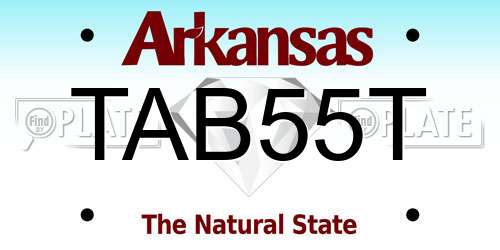 TAB55T Arkansas License Plate