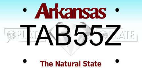 TAB55Z Arkansas License Plate