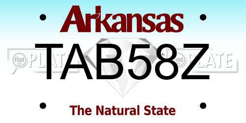 TAB58Z Arkansas License Plate
