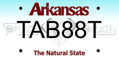 TAB88T Arkansas License Plate