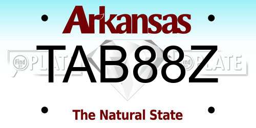 TAB88Z Arkansas License Plate