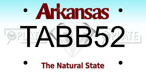 TABB52 Arkansas License Plate