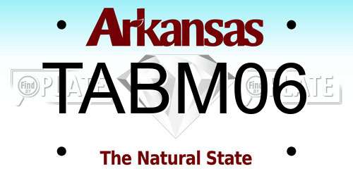 TABM06 Arkansas License Plate