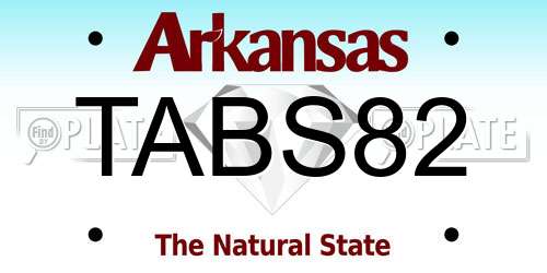 TABS82 Arkansas License Plate